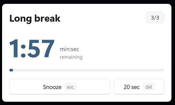 Short break — prompt
