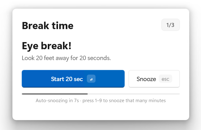 Short break — prompt
